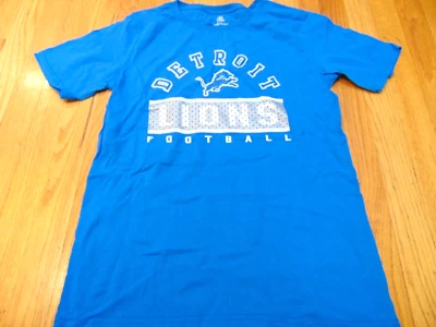 NFL TEAM APPAREL DETROIT LIONS BLUE T-SHIRT YOUTH XL (14/16) - Image 1 of 3