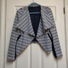 Stitch Fix 41 Hawthorn Catania Knit Jacket Navy Size Medium Blazer Moto Open
