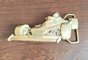 Hebilla de cinturón de carreras de motor de latón macizo vintage 1979 hebilla Baron 6133 usada - Imagen 1 de 5