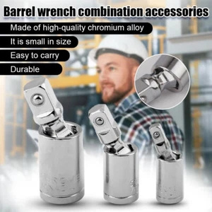 3Pack 1/4" 3/8" 1/2" Impact Universal Joint Set Steel Joint Socket Swivel Set US - Picture 1 of 7