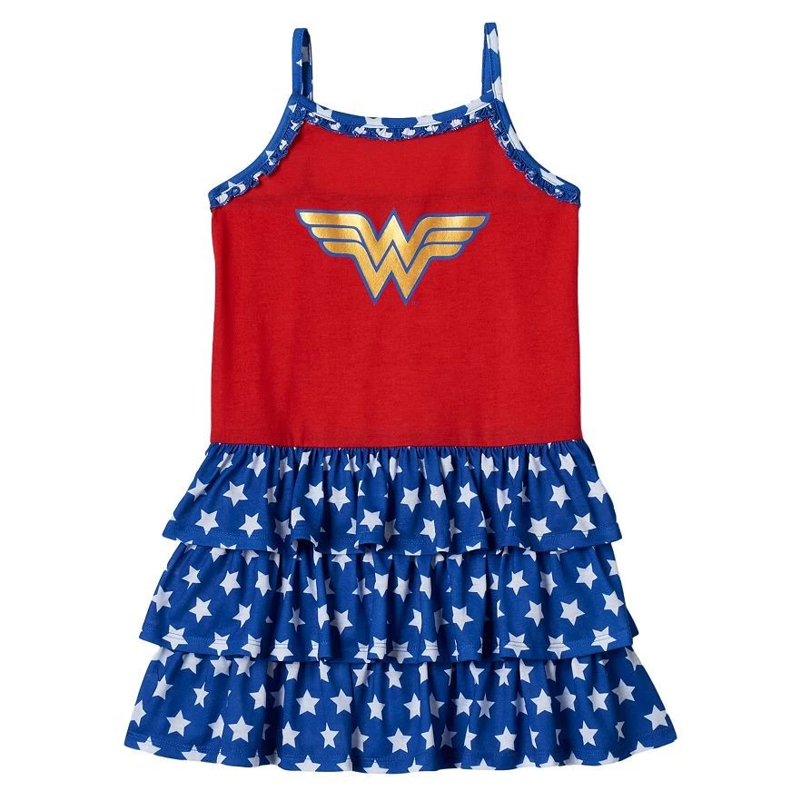 Camisón Mujer Maravilla Vestido Pijama Niñas L 10 12 Superhéroe Nuevo con Etiquetas DC Comics Nuevo Foto 1 de 1