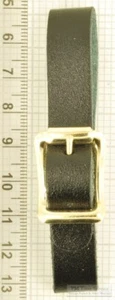 Bracelet de remplacement porte-à-faux en cuir, noir ou brun, différentes tailles & boucles - Photo 1/11