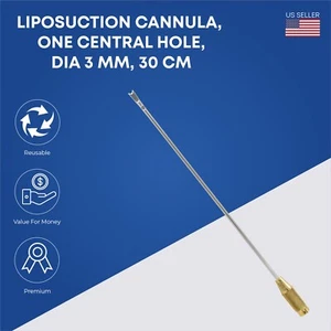 Liposuction Cannulas 1 Central Hole 3mmx30cm Fat Transfer German Grade - Picture 1 of 2