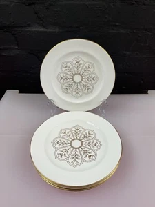 5 x Royal Crown Derby Rougemont Gold Salad Plates 21 cm Wide Set XXI 1958 - Picture 1 of 5