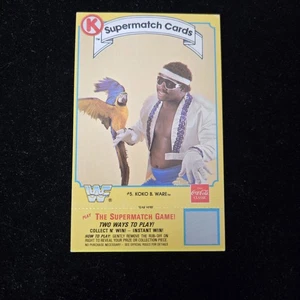 1987 Circle K Coca-Cola WWF Supermatch Card Unscratched 5 Koko B Ware - Picture 1 of 3