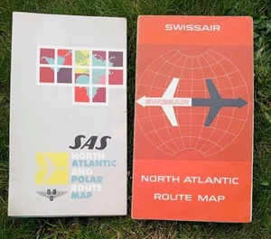 Swissair & SAS Streckenkarten - Bild 1 von 6