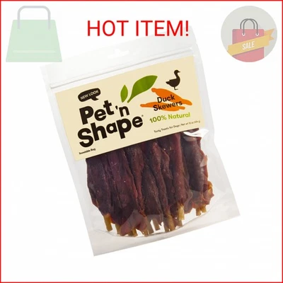 Brochetas de chik 'n Shape Pet 'n - golosinas para masticar de cuero crudo envueltas en pato para perros - 1 libra Foto 1 de 2