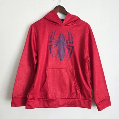 Sudadera Marvel Spiderman Niños XL 14/16 Tejas Texturizadas Rojo Azul 2017 Sudadera con Capucha Foto 1 de 4