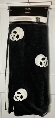 MARTHA STEWART CALAVERA TIRO DECORATIVO 50 x 70 pulgadas NEGRO HALLOWEEN NUEVO CON ETIQUETAS Foto 1 de 3