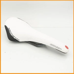 SAN MARCO CONCOR CARBON FX SADDLE NARROW VINTAGE ROAD BIKE SEAT WHITE WAVED... - Picture 1 of 9