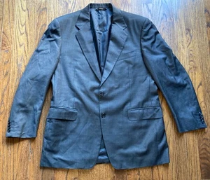 CANALI Blazer Herren Größe 42R Windowpane Fratelli 120s Wolle dunkelgrau Sakko Italy - Bild 1 von 14