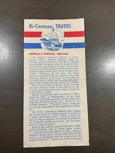 Vintage Bi-centenn Truths Christians Religious Brochure Washington DC B46 - Picture 1 of 3
