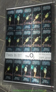 THIS IS IT Movie Poster Art MICHAEL JACKSON Tickets Sheet UK Concerts GREEN VER. - Picture 1 of 1