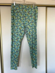 Lularoe TC Leggings - Mint Green, Aqua, Blue, Yellow - Very Good Condition - Picture 1 of 5