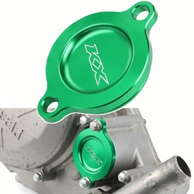 Tapa de cubierta de filtro de aceite de motor CNC para KAWASAKI KX 450/X/F/SR KX450X KX450F KX450SR Foto 1 de 4