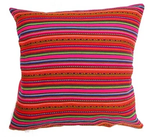 Pillow Case Cushion Inka Fabric Cover 18 x 18 in Peru Cushion Cover Cotton Peru - Picture 1 of 25