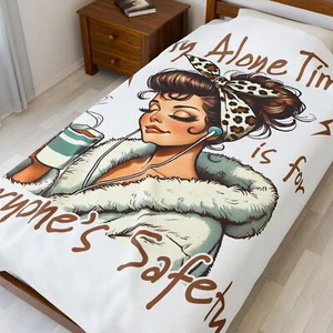 My Alone Time Is For Everyone's Safety Mother's Day Velvet Plush Blanket 60x80 - Picture 1 of 25