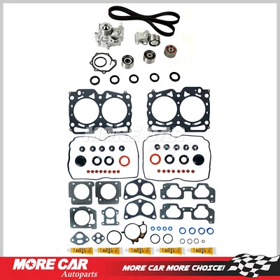 Head Gasket Set Timing Belt Kit Water Pump for 99-05 Subaru Outback 2.5L EJ25 - Image 1 of 4