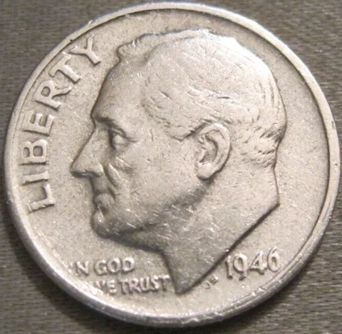 SELLING AS SHOWN - 1946 S ROOSEVELT DIME *** 90% SILVER *** 820 Cover
