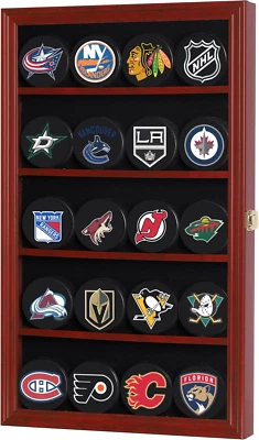 Soporte para disco de hockey vitrina estante caja de sombra organizador gabinete protección UV Foto 1 de 4