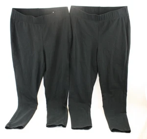 2 pairs Lane Bryant Livi Active Wear BLk Women 10/12 Tight Leg Ankle Length Yoga - Picture 1 of 4