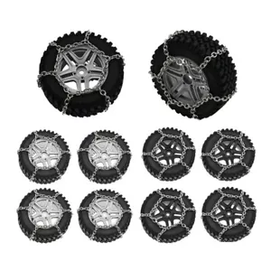 4 Stück Metallfelge Nabe Softrad Reifen mit Schaumstoff + Schneekette für MN86 4WD RC Auto - Bild 1 von 11