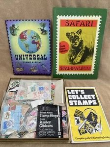 Bundle 2 Stamp Albums + Assorted Worldwide Stamps & Stamp Collecting Book VGC - Picture 1 of 24