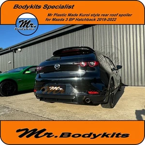 Mr Plastic Made Kuroi Style Roof Spoiler For Mazda 3 2019-2024 BP Hatchback - Picture 1 of 9