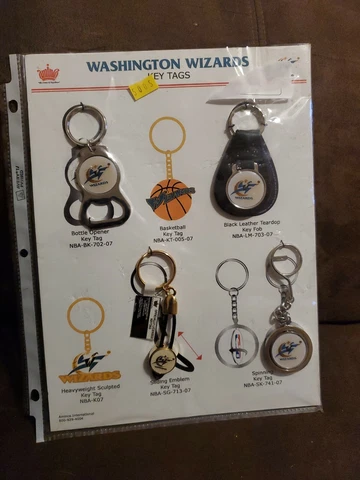 Lot of 4 NBA WASH WIZARDS  BASKETBALL KEYCHAIN Cover