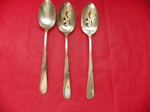 3er SET ROGERS FRÜHLINGSBLUMEN SERVIERLÖFFEL INTERNATIONALE BOX47 - Bild 1 von 2