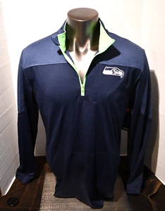 Seattle Seahawks 1/4 Cremallera Fanatics Para hombres Pull-Over Azul Marino Para hombres Talla Grande Nuevo Con Etiquetas - Imagen 1 de 10