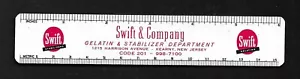 1940's Kearny, NJ - Swift & Company Gelatin & Stabilizer Dept. Celluloid Ruler - Picture 1 of 2