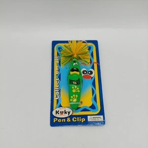 Bolígrafos Kooky Klicker Diego Verde Amarillo NUEVO DE LOTE ANTIGUO en Embalaje Clip para Cabello Kooky - Imagen 1 de 7