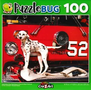 Dalmatian Dog Puppy Red Firetruck Jigsaw Puzzle 100 Pieces 8.75" X 11.25" Piece - Picture 1 of 3