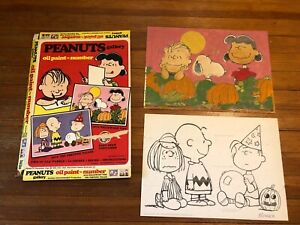 1960s vtg Peanuts Gallery Paint By Numbers Halloween Fortune Teller Oil painting