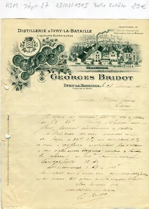 Dépt 27 - Ivry La Bataille Place De La Gare- Belle Entête d'une Distillerie 1905 - Imagen 1 de 1