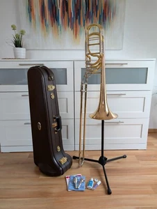 Yamaha YBL-830G Bassposaune mit Douglas Yeo Signature Mundstück & Zubehör - Bild 1 von 10