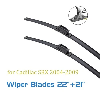 Limpiaparabrisas 22 21 para Cadillac SRX 2004-2009 2 piezas gancho en J para todas las estaciones Foto 1 de 4