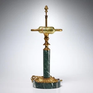 Vintage Green Marble Double Bulb Candlestick Table Lamp Iris Apfel Collection - Picture 1 of 6