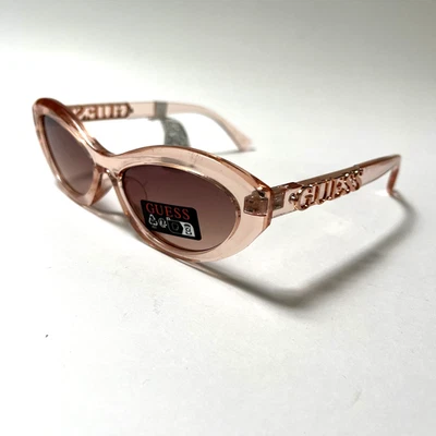 Nuevo Original GUESS Ojo de Gato Retro Años 50 Gafas de Sol GO00070 Acetato Transparente Melocotón Foto 1 de 4