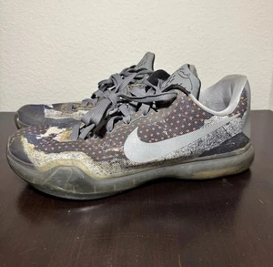 Nike Kobe X Shoes Mens Size 11 Gray Orange Low Basketball Mesh Pain 705317-001 - Picture 1 of 14