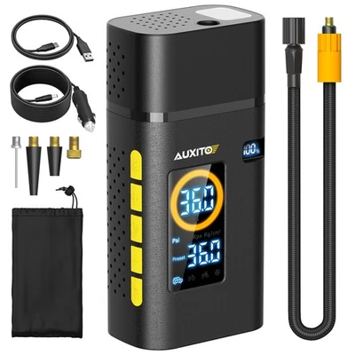Inflador de neumáticos de coche recargable neumático de aire portátil bomba eléctrica inalámbrica AUXITO Foto 1 de 4