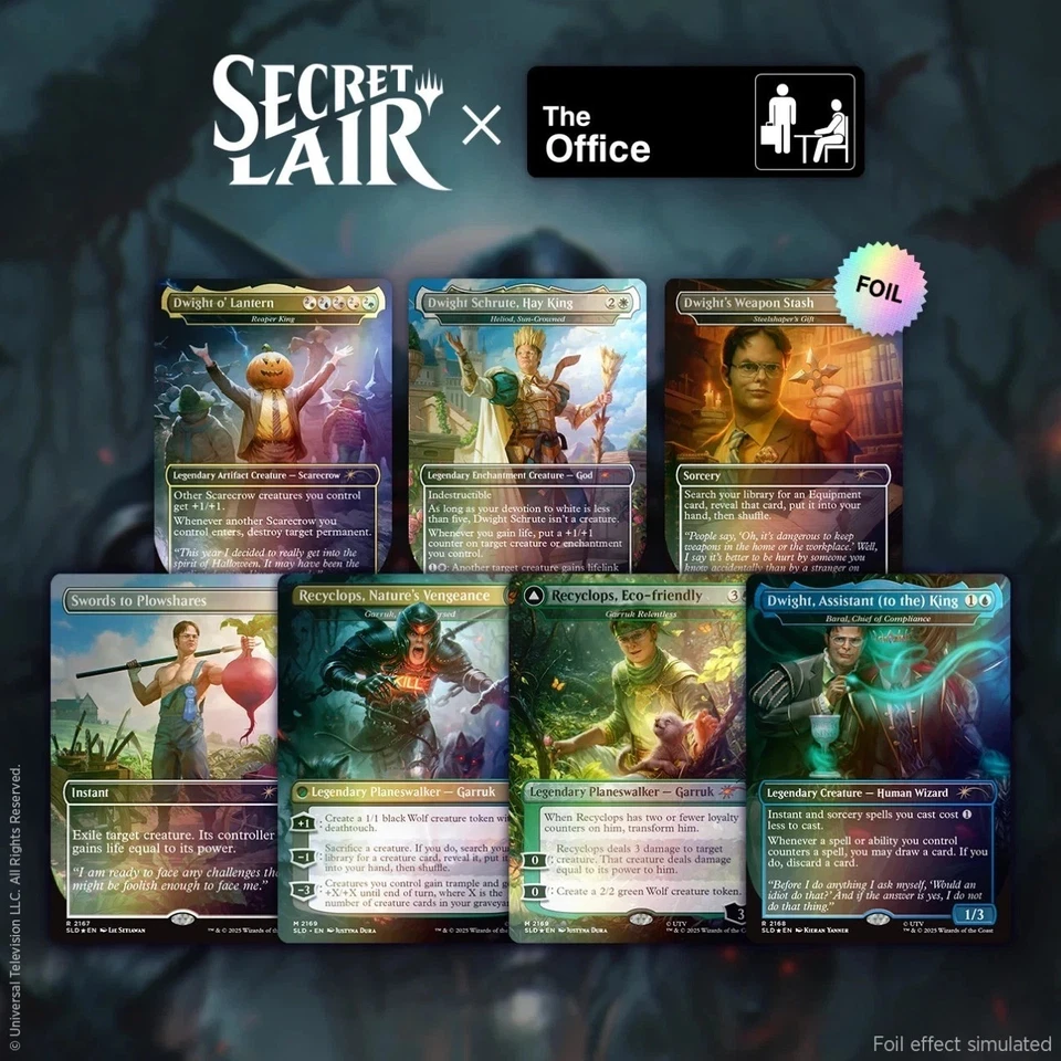 Secret Lair  Magic The Gathering The Office Dwights Destiny Traditional Foil NEW - Image 1 of 1