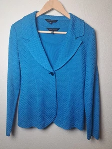 Ming Wang Damen Blau Haken Ösen Jacke Blazer Und Ärmellos Top Set Größe D - Bild 1 von 4