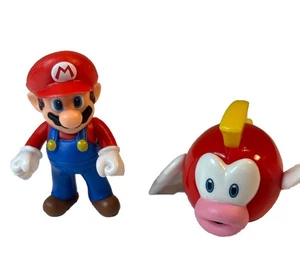 "Figura Super Mario World of Nintendo MARIO 2,5"" Juguete Jakks y Cheep Cheep Fish" - Imagen 1 de 7