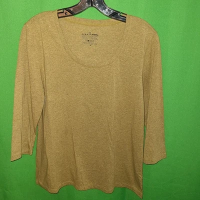 1586) Новый без ЯРЛЫКОВ неоновые BUDDHA средний пуловер хлопок футболка коричневый 3/4 рукав резинке новый  - Изображение 1 из 4