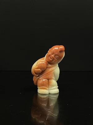 Estatua de niño exquisita tallada a mano de piedra natural china Shoushan 120419 Foto 1 de 4