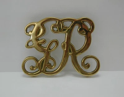 Винтажный Virginia Metalcrafters Твердый Латунь King George Trivet Williamsburg 1949 - Изображение 1 из 4