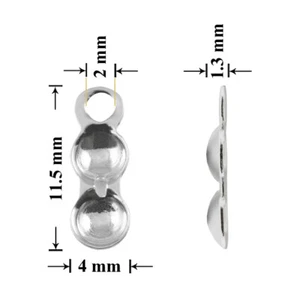 Sterling Silber Muschel Muscheln Kalotten Perlen Spitzen Endkappe 11,5x4 mm * Fundstücke - Bild 1 von 1