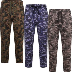 Men's Big Plus Size Joggers Camo Military Trousers Elastic Waist Outdoor Pants - Picture 1 of 5